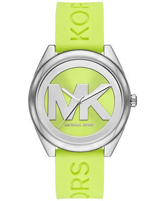 michael kors lime green watch|Michael Kors green tone.